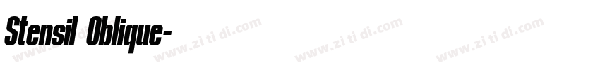 Stensil Oblique字体转换